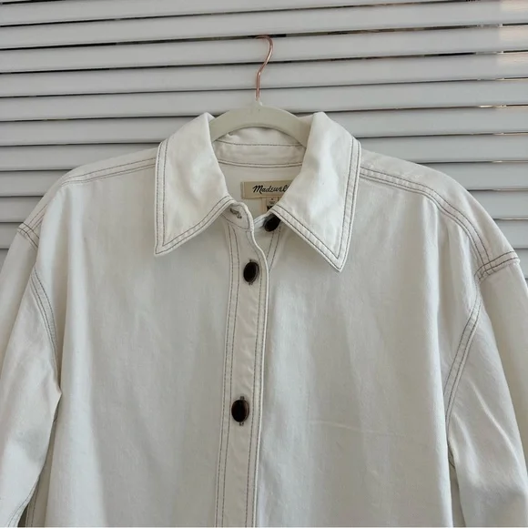 NWT Madewell Denim Oversized Mini Shirtdress - Picture 2 of 11